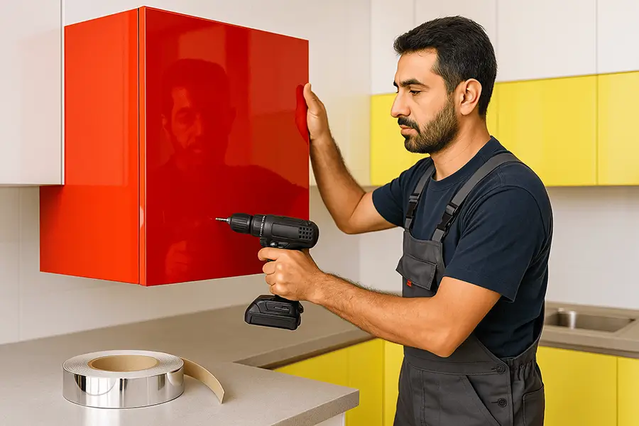 راهنمای نصب کابینت هایگلاس برای کابینت سازان