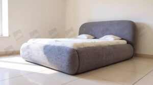 نمونه تخت خواب تدی پارچه ای لمسه کاری تولیدی سرویس خواب مازل در چاردونگه دات کام ۳