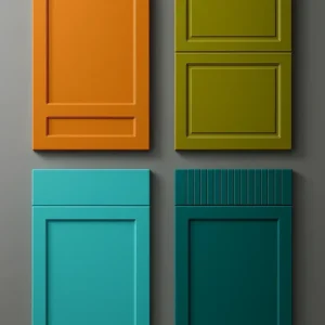 گالری درب های کابینت رنگ کاری شده مترادر